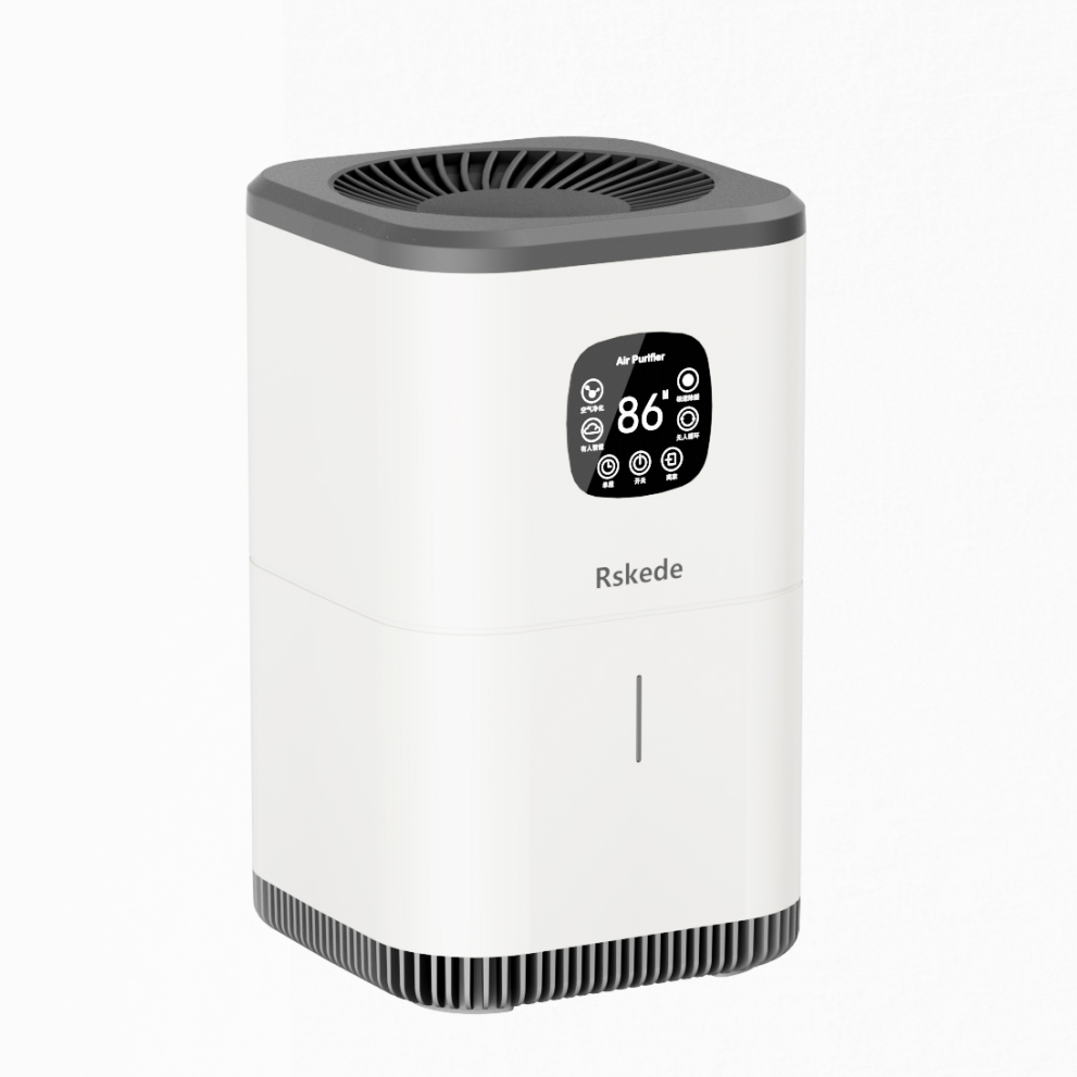 RSKede Smart Air Purifier – Voice-Controlled, HEPA + Carbon Filter, 1292 Sq Ft Coverage, Removes 99% VOCs & Formaldehyde