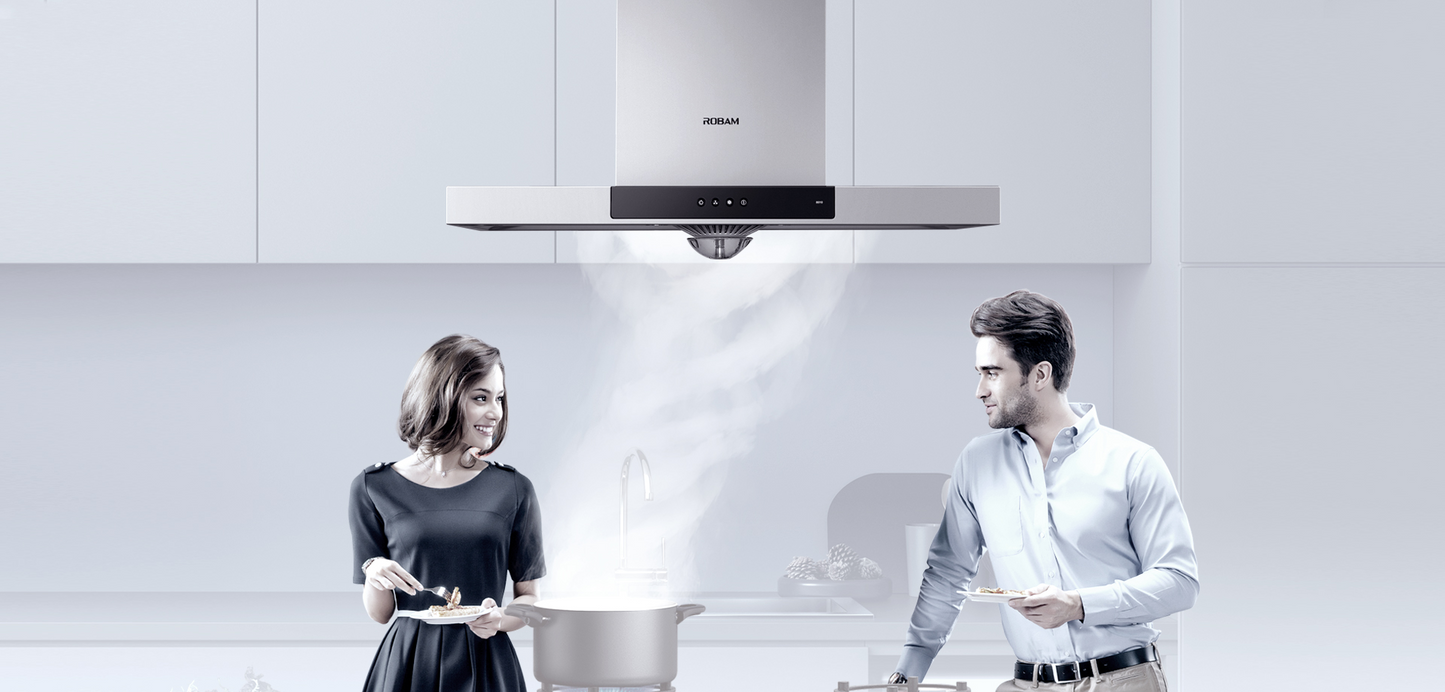 A816 Range Hood – 360° Tornado Suction with A++ Easy-Clean Filter & Dual-Core Motor