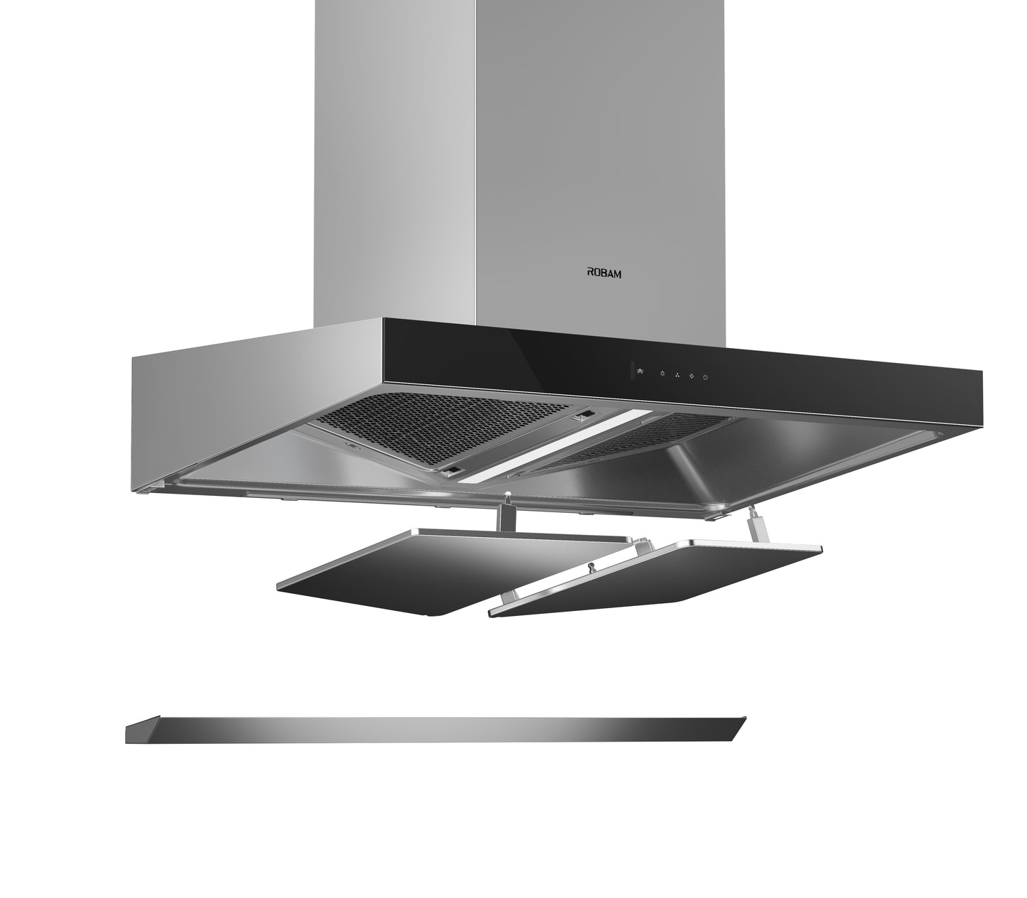 Range hoods A852 Dual-Intake 90 cm Gesture-Control Range Hood – 2100 m³/h 8-Sided Powerful Suction