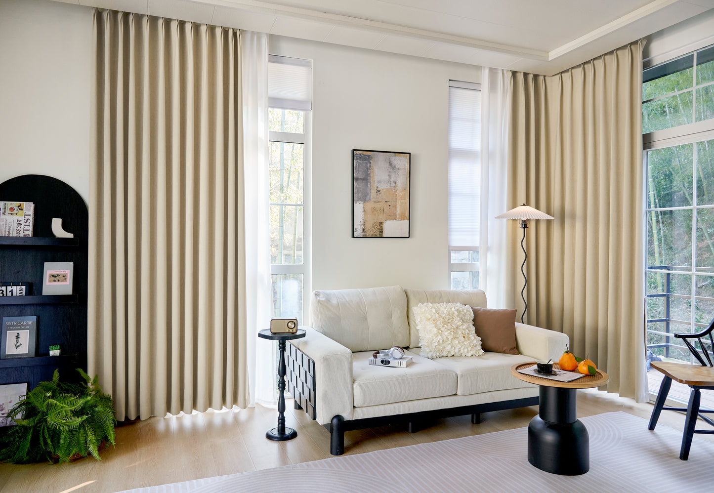 Light luxury simple modern whole house curtain customization door-to-door measurement and installation