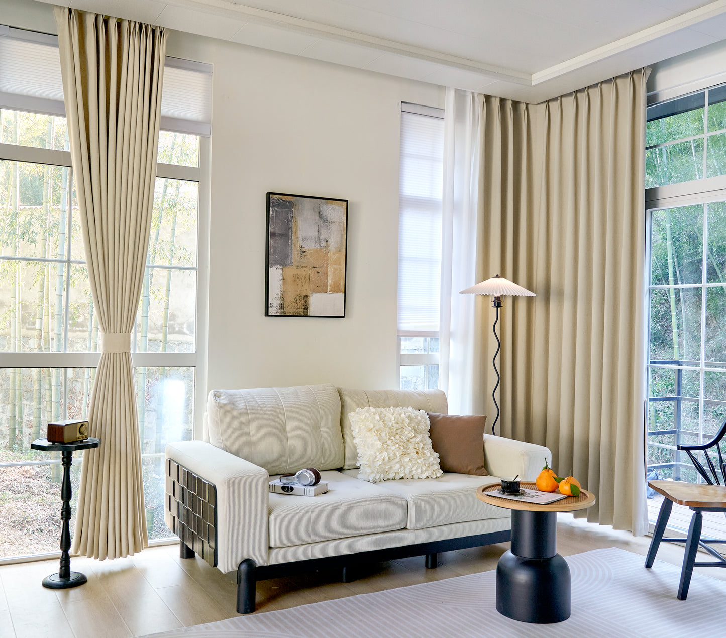 Light luxury simple modern whole house curtain customization door-to-door measurement and installation