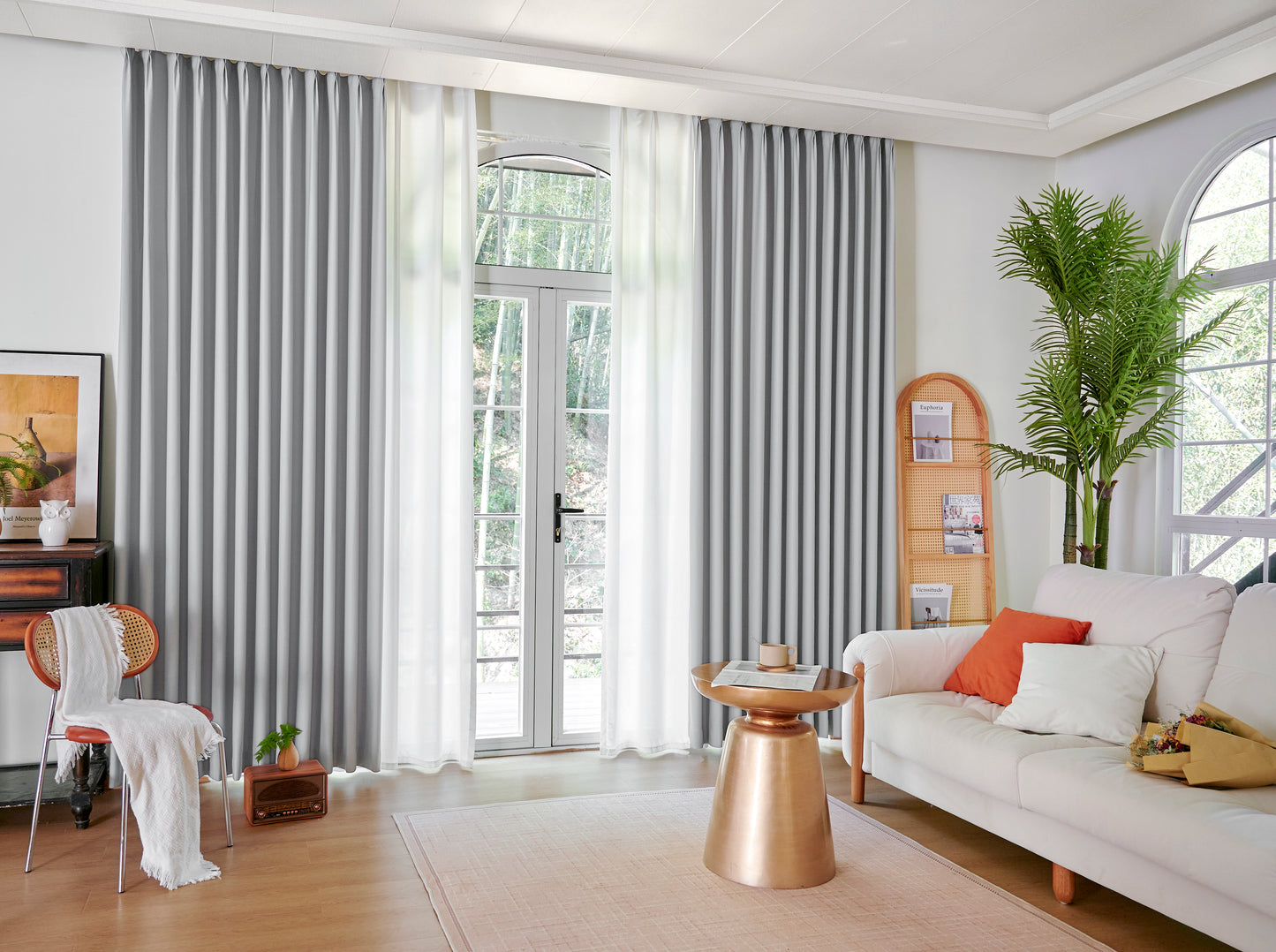 Light luxury simple modern whole house curtain customization door-to-door measurement and installation