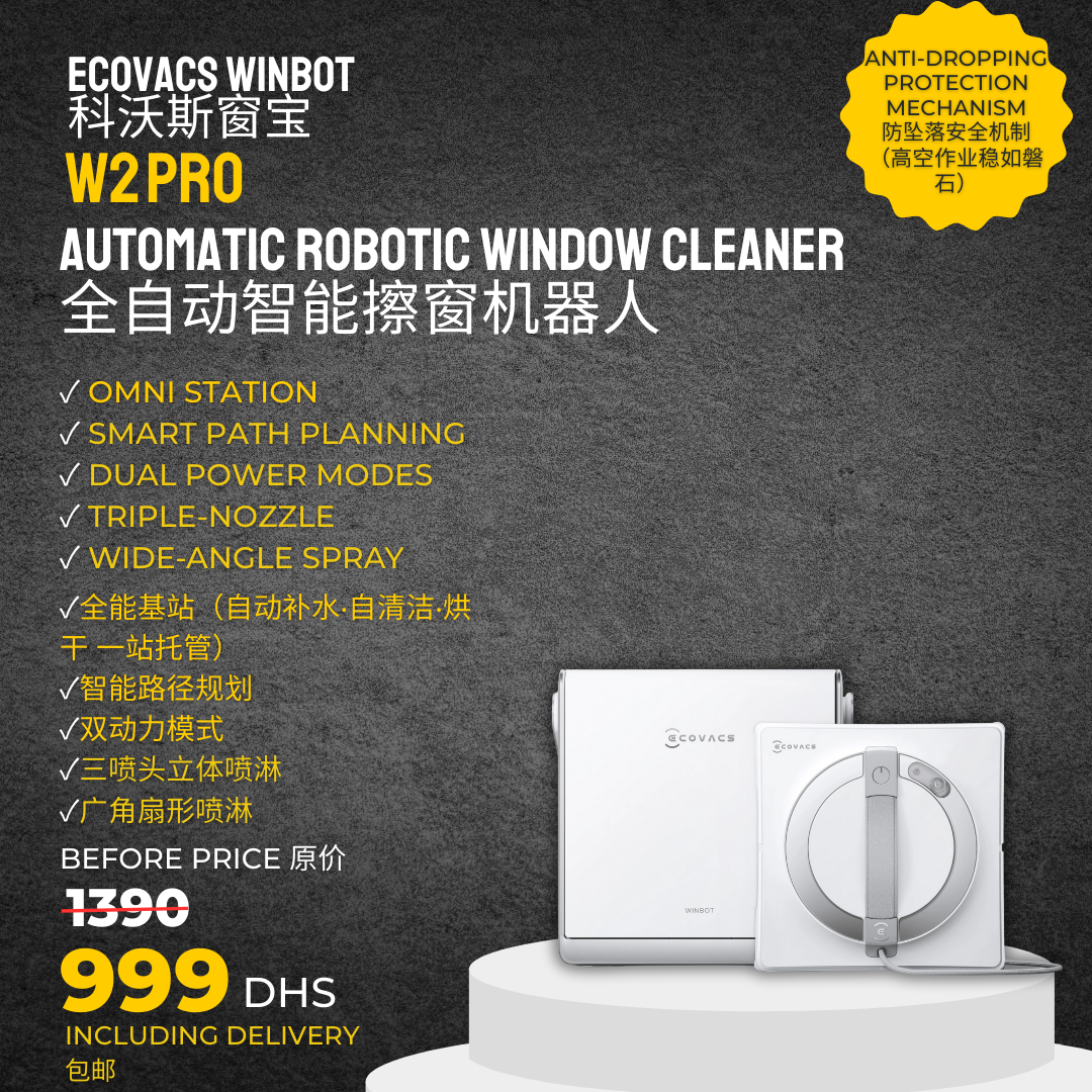 Ecovacs WINBOT W2 Pro – Automatic Robotic Window Cleaner