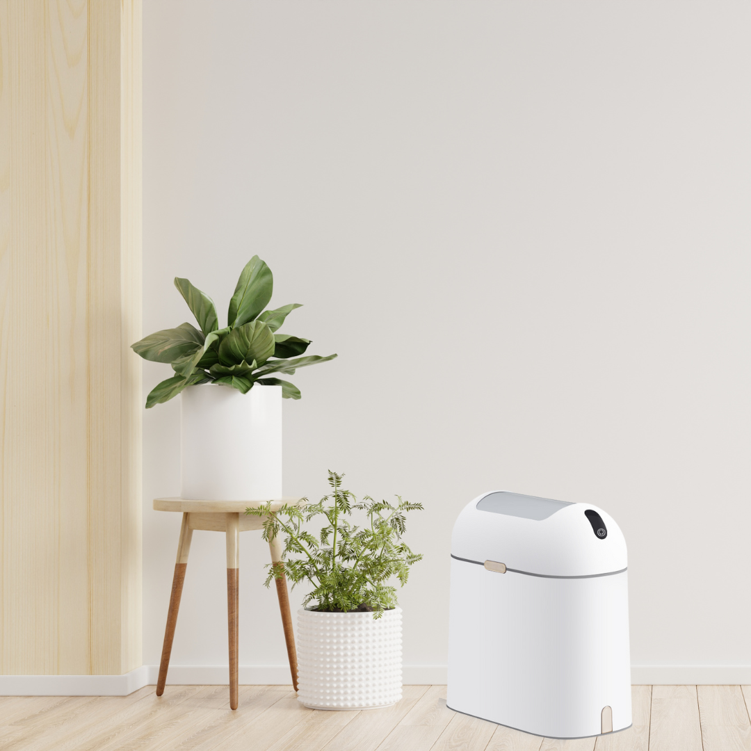 JAH 9L smart trash can, trash can small white trash can, automatic sensing, for toilet, office