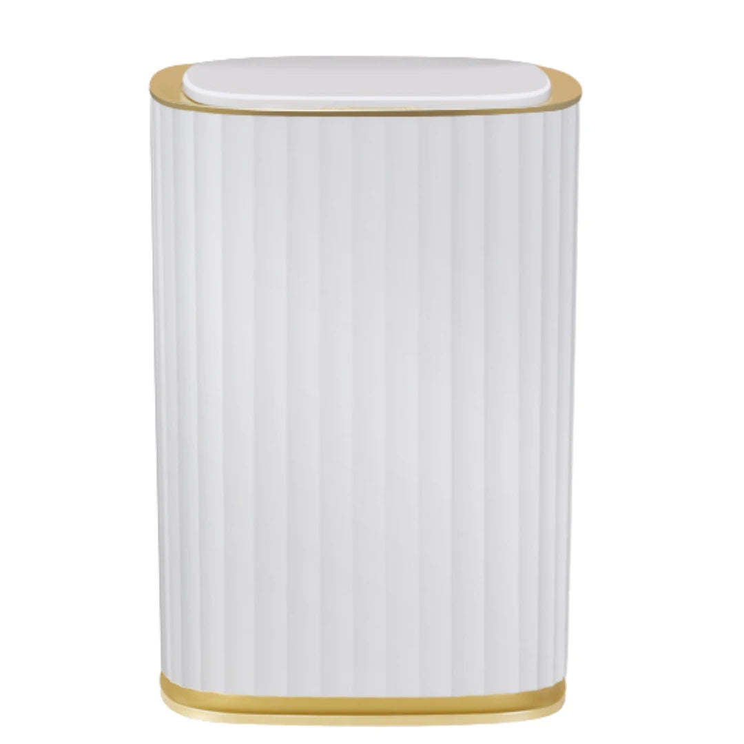 15L Smart Sensor Trash Can – Touchless Auto-Bagging, Silent Lid, Modern White