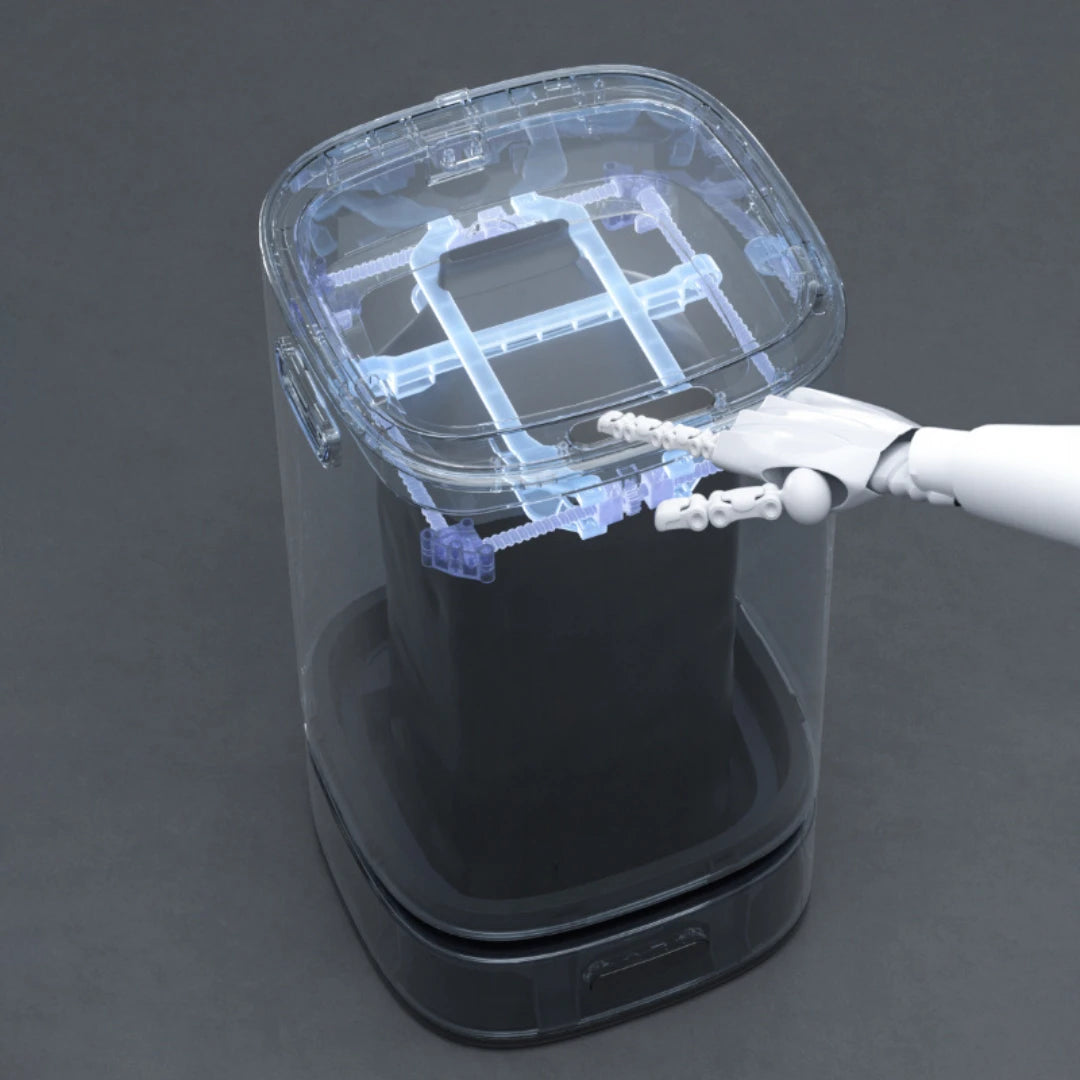 Smart Sensor Trash Can – 13L Stainless Steel, Automatic Lid, Self-Sealing Bags, Waterproof, for Kitchen, Office, Bathroom – Titanium Gray