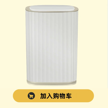 15L Smart Sensor Trash Can – Touchless Auto-Bagging, Silent Lid, Modern White