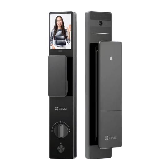 EZVIZ 智能锁 DL50FVS，8 合 1 无钥匙进入门锁，3D 人脸识别门锁，