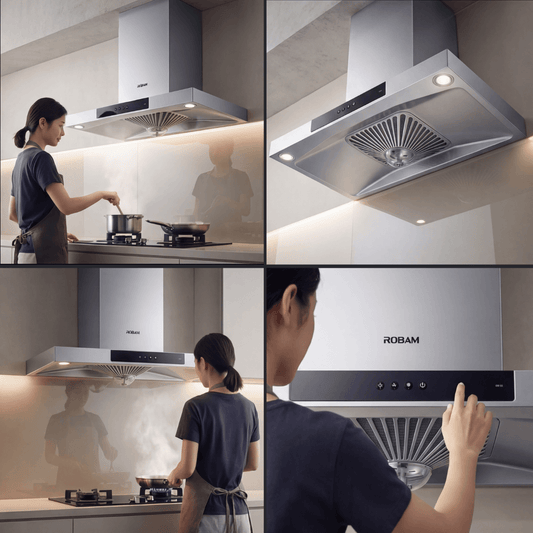 A816 Range Hood – 360° Tornado Suction with A++ Easy-Clean Filter & Dual-Core Motor