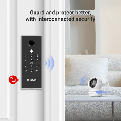 EZVIZ DL03 Pro Smart Rim Lock – Bluetooth & Wi-Fi Door Lock with App Access