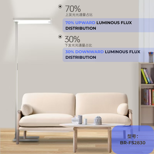 Full-Spectrum Smart Floor Lamp – Eye Protection Study & Reading Light - BR-FS2830