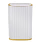 A 15-liter JAH smart sensor trash can with a gold and white color scheme, featuring a sleek design suitable for modern homes.