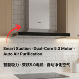 Robam A825 Intelligent Range Hood – Easy-Clean Design with Dual-Core 5.0 Motor &amp; Auto Air Purification