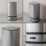Smart Sensor Trash Can – 13L Stainless Steel, Automatic Lid, Self-Sealing Bags, Waterproof, for Kitchen, Office, Bathroom – Titanium Gray