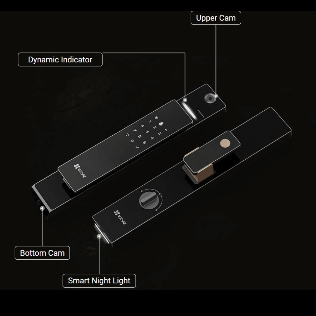 EZVIZ DL50FVX Smart Door Lock with Palm Vein & Face Recognition | WiFi Fingerprint Keyless Lock